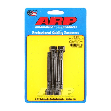 Motor alkatrészek ARP 8740 króm-molibdén vízpumpa feszítő- és ventillátortávolság-tartó csavar - 5/16-24 x 3,250 hüvelyk, fekete hatszögű, 2,000 h | race-shop.hu