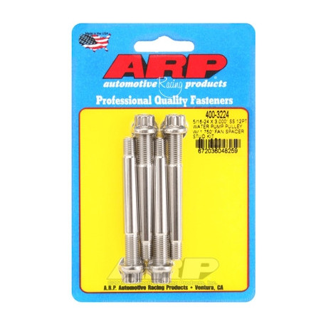 Motor alkatrészek ARP rozvádzač vody s 12-bodovým upevnením z nerezovej ocele a 1,750" medzera medzi ventilátorom - skrutka s 5/16-24 x 3,000" | race-shop.hu