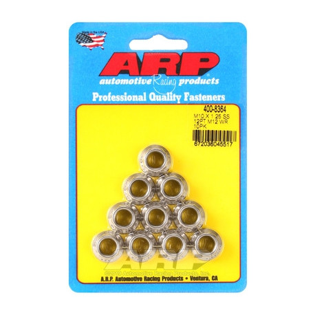 Motor alkatrészek ARP rozsdamentes acél 12-pontos anya készlet - M10 x 1.25 (M12 kulcs) | race-shop.hu