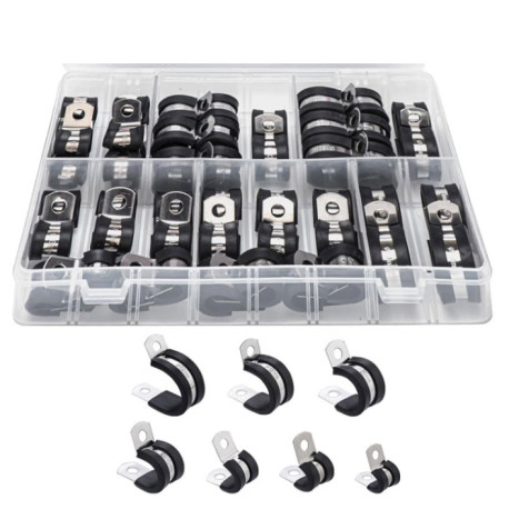 Belső szerszámok Univerzális, gumibetétes rozsdamentes acél P-clamp bilincskészlet | race-shop.hu