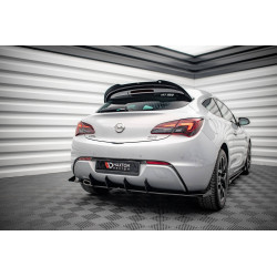 MAXTON DESIGN Street Pro hátsó diffúzor + flapsok Opel Astra GTC OPC-Line J-hez, fényes fekete