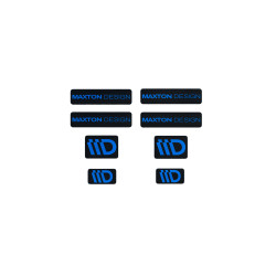3D Sticker Set Maxton Design (Black and Blue)