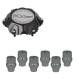 EVO Corse Fixing Kit DakarZero Cap + Lug Nuts M12×1.50 (6×139.7) (Brushed Badge)