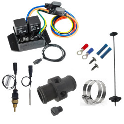 Digital Thermatic Fan Switch with 1/4" NPT Sensor & 38mm Inline Adapter Kit