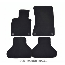 Premium anthracite velour car mats for FORD Transit Custom original 29cm fix 2023-up 3pcs
