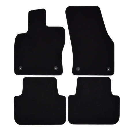Konkrét típushoz Premium Black velour car mats for VOLKSWAGEN Golf VII Sportsvan 2014-up 4pcs | race-shop.hu