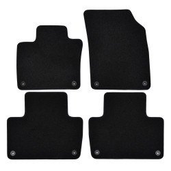 Premium Black velour car mats for VOLVO XC90 2015-up 4pcs