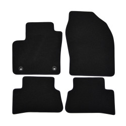 Premium Black velour car mats for TOYOTA C-HR 2017-2023 4pcs