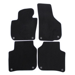 Premium Black velour car mats for SKODA Superb II 2008-2014 4pcs
