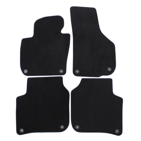 Konkrét típushoz Premium Black velour car mats for SKODA Superb II 2008-2014 4pcs | race-shop.hu