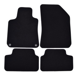 Premium Black velour car mats for PEUGEOT 308 2014-up 4pcs