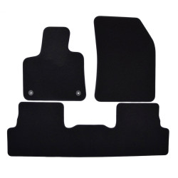 Premium Black velour car mats for PEUGEOT 3008 2017-2024 3pcs