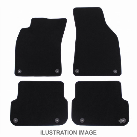 Konkrét típushoz Premium Black velour car mats for FORD Transit Custom original 29cm fix 2023-up 2pcs | race-shop.hu