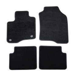 Premium Black velour car mats for FIAT Panda 2012-2016 4pcs
