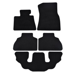 Premium Black velour car mats for BMW X7 7seats 2019-up 6pcs