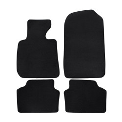 Premium Black velour car mats for BMW 3 E90 2004-2013 4pcs