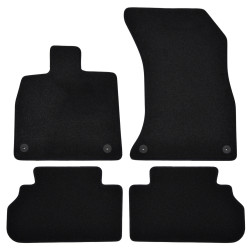 Premium Black velour car mats for AUDI Q5 2017-2023 4pcs