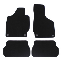 Premium Black velour car mats for AUDI TT 8J 2006-2014 4pcs