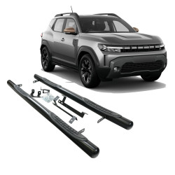 Stainless steel side bars for Dacia Duster 2024-up (Black)