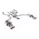 Milltek Cat-back exhaust resonated for Audi A6 3.0TFSI V6 (C7.5) (non-GPF) 2015-2018 - Brushed titanium tips