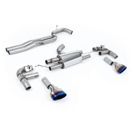 Milltek KIPUFOGÓRENDSZER Milltek Cat-back exhaust (loudest) for Audi RS3 Saloon/Sedan 400PS (non-GPF) 2017+ - Burnt titanium tips | race-shop.hu