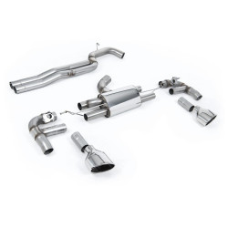 Milltek Cat-back exhaust (loudest) for Audi RS3 Saloon/Sedan 400PS (non-GPF) 2017+ - Polished tips