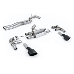 Milltek Cat-back exhaust (loudest) for Audi RS3 Saloon/Sedan 400PS (GPF) 2019+ - Cerakote black tips
