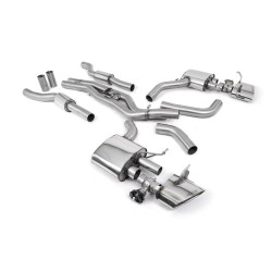 Milltek Cat-back exhaust resonated for Audi RS7 4.0 V8 bi-turbo (C8) (non-GPF) 2019+ - Polished tips