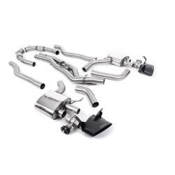 Milltek GPF-back exhaust (loudest) for Audi RS7 4.0 V8 bi-turbo (C8) (GPF) 2019+ - Cerakote black tips