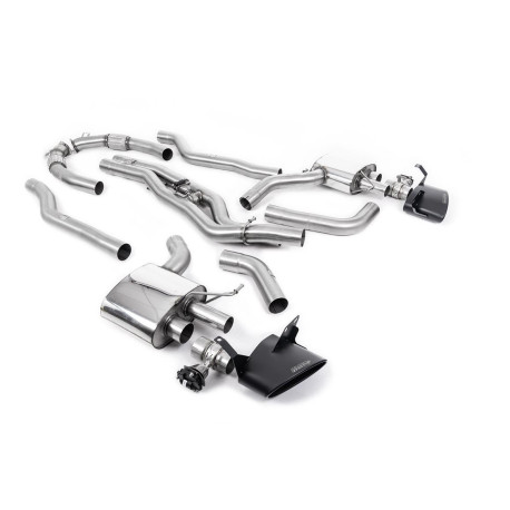 Milltek KIPUFOGÓRENDSZER Milltek GPF-back exhaust (loudest) for Audi RS7 4.0 V8 bi-turbo (C8) (GPF) 2019+ - Cerakote black tips | race-shop.hu