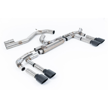 Milltek KIPUFOGÓRENDSZER Milltek GPF-back exhaust (loudest) for Audi S3 Saloon/Sedan 310PS & 333PS (8Y) (GPF, Ovals) 2020+ - Cerakote black tips | race-shop.hu