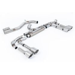 Milltek Cat-back exhaust (loudest) for Audi S3 Saloon/Sedan 310PS (8Y) (non-GPF) 2022+ - Brushed titanium tips