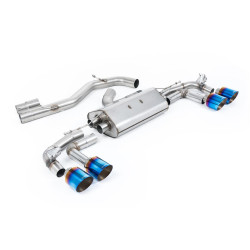 Milltek GPF-back exhaust (louder) for Audi S3 2.0TFSI Quattro Sportback 310PS & 333PS (8Y) (GPF) 2020+ - Burnt titanium tips