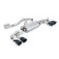 Milltek GPF-back exhaust (louder) for Audi S3 Sportback 310PS & 333PS (8Y) (GPF, Trims) 2020+ - Cerakote black tips