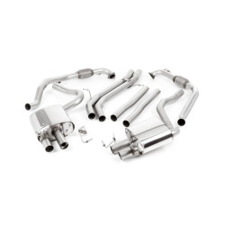 Milltek Cat-back exhaust (louder) for Audi S4 3.0 Turbo V6 (B9) (non-GPF, Sport Diff) 2016+ - Carbon JET-100 tips