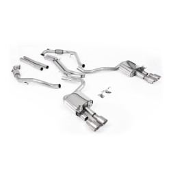 Milltek Cat-back exhaust (louder) for Audi S5 3.0 V6 Turbo Coupe (B9) 2019+ - Brushed titanium tips