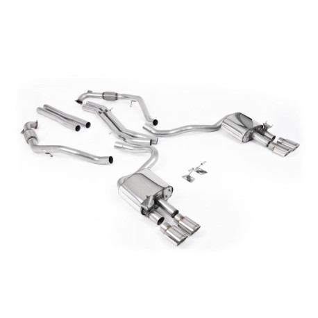 Milltek KIPUFOGÓRENDSZER Milltek Cat-back exhaust (louder) for Audi S5 V6 Turbo Coupe (B9) (Sport Diff, RHD, with brace bars) 2017+ - Polished tips | race-shop.hu
