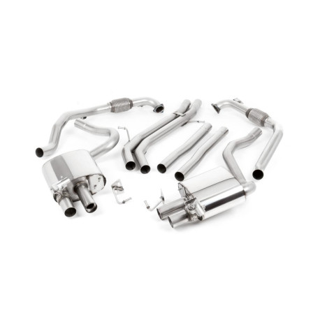 Milltek KIPUFOGÓRENDSZER Milltek Cat-back exhaust (louder) for Audi S5 3.0 V6 Turbo Sportback (B9) (non Sport Diff) 2017+ - Carbon JET-100 tips | race-shop.hu