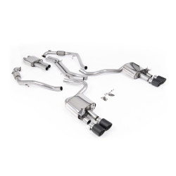 Milltek Cat-back exhaust resonated quad carbon tips for Audi S5 3.0 V6 Turbo Sportback (B9) 2017+