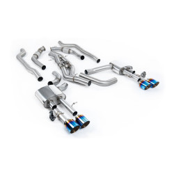 Milltek Cat-back exhaust (louder) twin burnt titanium tips for Audi S8 4.0 TFSI V8 Saloon/Sedan (D5) (non-GPF) 2020+