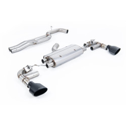 Milltek Cat-back exhaust (loudest) for Audi TT Mk3 TTRS 2.5TFSI Quattro (non-GPF) 2016+ - Cerakote black tips