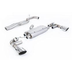 Milltek Cat-back exhaust (loudest) for Audi TT Mk3 TTRS 2.5TFSI Quattro (non-GPF) 2016+ - Polished tips