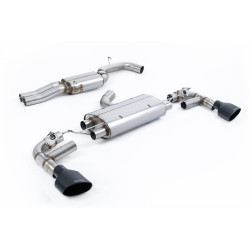 Milltek Cat-back exhaust resonated for Audi TT Mk3 TTRS 2.5TFSI Quattro (non-GPF) 2016+ - Cerakote black tips