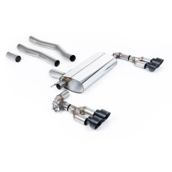 Milltek GPF-back exhaust for BMW 1 Series 128ti 5 Door 2021+ - Quad black tips
