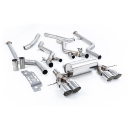 Milltek Cat-back exhaust non-resonated for BMW M2 Coupe (non-GPF) 2023+ - Polished tips