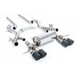 Milltek Secondary cat-back exhaust non-resonated for BMW M2 Coupe (non-GPF) 2023+ - Carbon tips