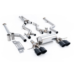 Milltek Cat-back exhaust resonated for BMW M2 Coupe (GPF) 2023+ - Cerakote black tips