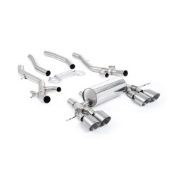 Milltek Secondary cat-back exhaust for BMW M3 (G80) S58 3.0 Turbo (non-GPF) 2021+ - Brushed titanium tips