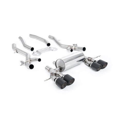 Milltek KIPUFOGÓRENDSZER Milltek GPF-back exhaust for BMW M3 (G80/G81) S58 3.0 Turbo Touring/XDrive (GPF) 2020+ - Carbon tips | race-shop.hu