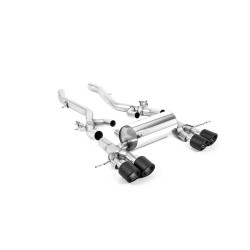 Milltek Axle-back exhaust for BMW M3 (G80/G81) S58 3.0 Turbo Touring/XDrive (GPF) 2020+ - Carbon tips